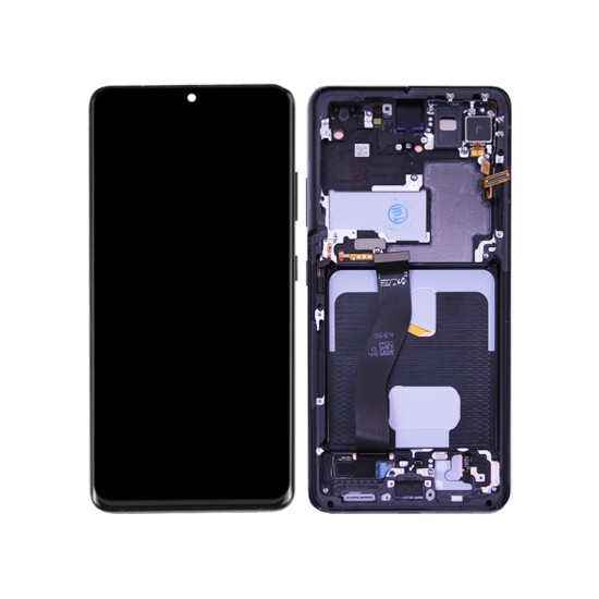 Touch+Display+Frame Samsung Galaxy S21 Ultra 5G 2021/G998B Service Pack Black Touch+Display+Frame Samsung Galaxy S21 Ultra 5G 2021/G998B Service Pack Black